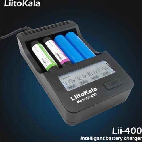 Liitokala lii-400 LCD 18650 26650 18350 16340 10440 14500 18500 3.7 V lithium battery nik 1.2 AA / AAA battery charger