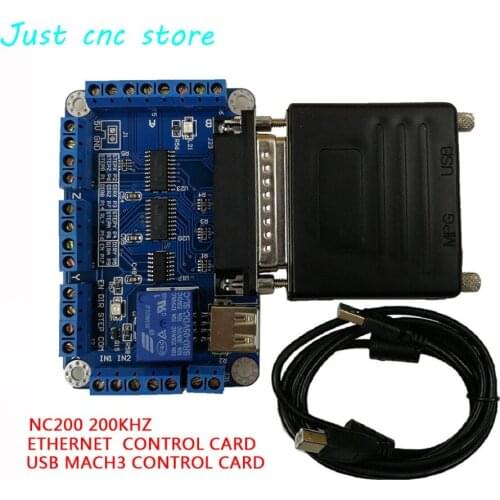 MACH3 USB Card NC200 CNC Motion Controller 200KHz Breakout Board Interface Stepper/Servo Ethernet port Engraving machine