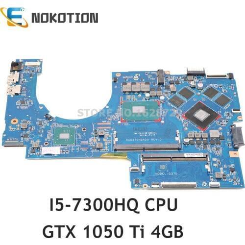 NOKOTION 915468-601 915468-001 DAG37DMBAD0 For HP Pavilion 17-AB 17-W series Laptop motherboard GTX 1050 Ti 4GB I5-7300HQ DDR4