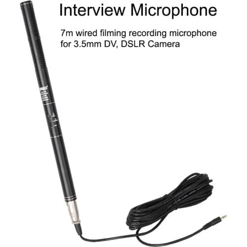 BUB MAG18 Interview Microphone Filming DV Recording Electret Condenser Microphone 7m Wired Metal Microphones