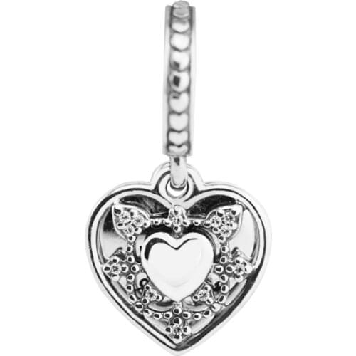 My Wife Always Clear CZ Charm Jewelry Making Sterling Silver Jewelry Charms For Woman Fits Beaded DIY Bracelet & Bangle