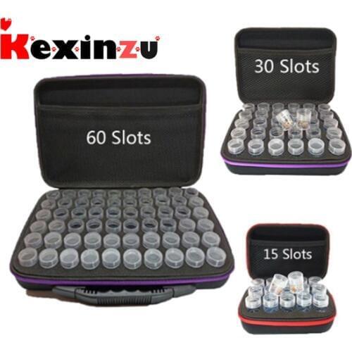 15/30/60 Bottles Diamond Painting Cross Stitch Accessories Tool Box Container Daimond Storage Full Square 5D Embroidery Mosaic