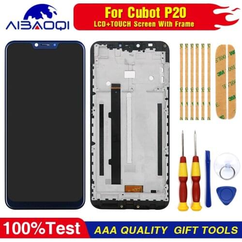 New Original Touch Screen LCD Display For Cubot P20 Android 8.0 2246x1080 6.18" With Frame Perfect Replacement Parts Free Tools
