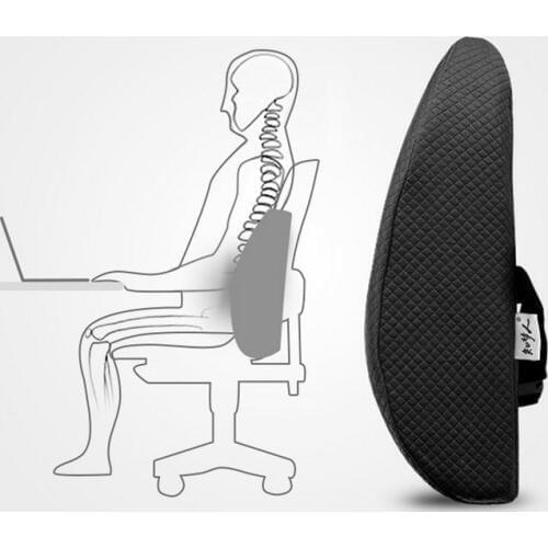 Office Chair Massage Back Lumbar Support Mesh Ventilate Cushion Pad Pregnant Women Back Waist Pillow Black Big Size Dropshipping