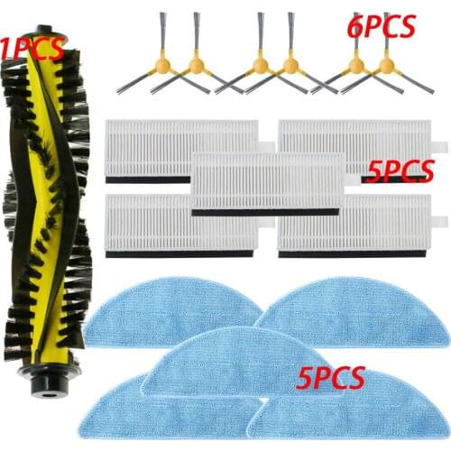 Side brush + Filter + Mop + Roller Brush For NEATSVOR X500/X600 Robot Vacuum Cleaner accessory Replacement Kit