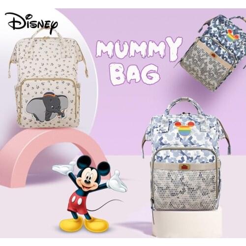 Disney Mickey Diaper Bags Camouflage Mesh Large Capacity Maternity Backpack For Mom Baby Care Mommy Stroller Travel Handbag