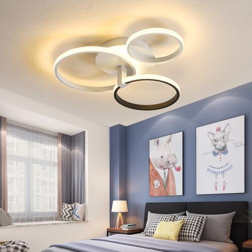 Gray/White/Brown/Black led chandelier for Bedroom study room lights Creative modern chandelier lampara techo chandelier lighting