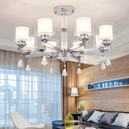 LED Ceiling Chandelier Lighting Modern Chrome Lamp Luxury for Living room bedroom Chandelier Lamp Free Shipping WF