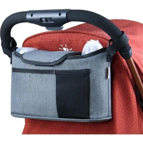 Universal Baby Stroller Bag Black Stroller Organizer Travel Diaper Bags Baby Carriage Pram Buggy Cart Bottle Bag Accessories