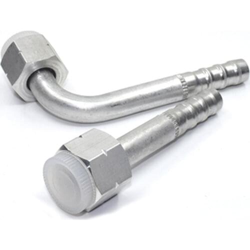 High strength aluminum alloy car air conditioning pipe joints universal pipe heads R134a joints