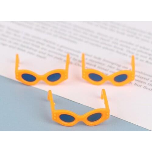 1/2/5Pcs Plastic Fashion Doll Cool Glasses Sunglasses Retro Doll Glasses 30*20mm
