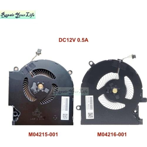 12V CPU GPU Cooling Fan For HP OMEN 15-EK TPN-Q236 Fans Cooler Radiator M04216-001 ND8CC02-19j22 19j23 M04215-001 ND8CC03-19C23