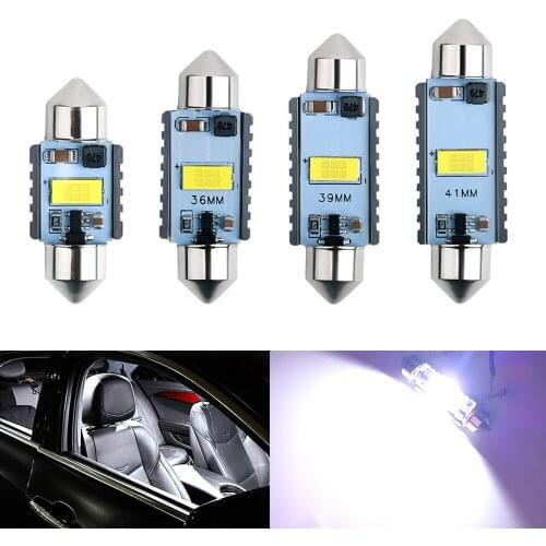2Pcs C5W C10W LED Bulbs Canbus Festoon-31MM 36MM 39MM 41MM 3570 1 chip NO ERROR Car Interior Dome Light Reading Light 12V/24V