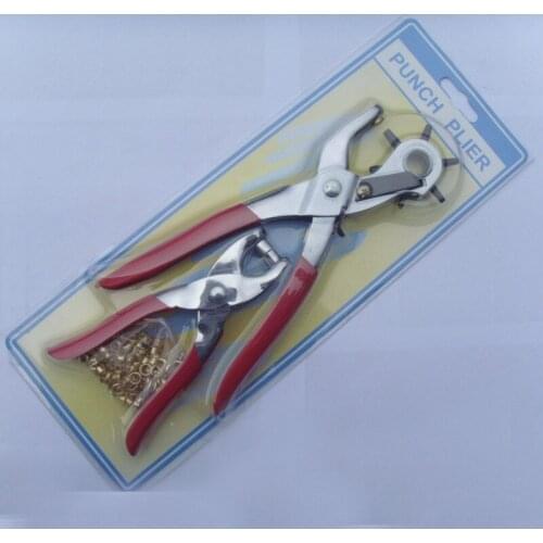 2PCS multifunction stainless steel 6 Size revolving leather belt plier punch, household punch for leather belt