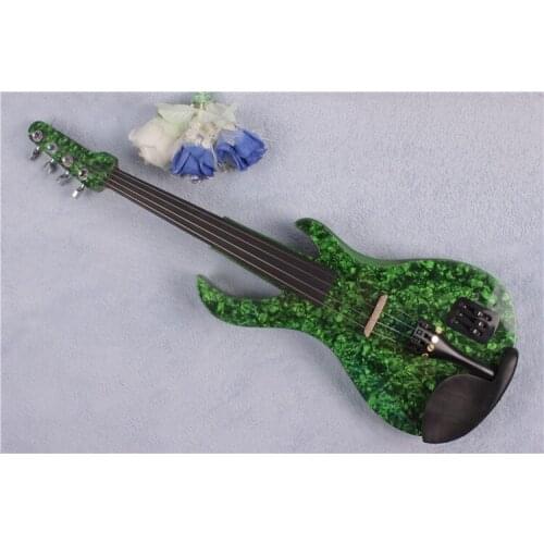 4/4 Electric Violin Solid wood 20--28# blue color guitar neck 4 string