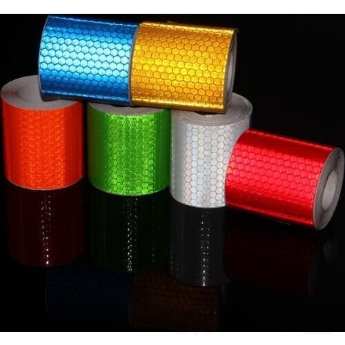 5cm*3m Safety Mark Reflective Tape Stickers Car Motorcycle Bicycle Styling Self Adhesive Reflective Film Sticker Tape 6 color