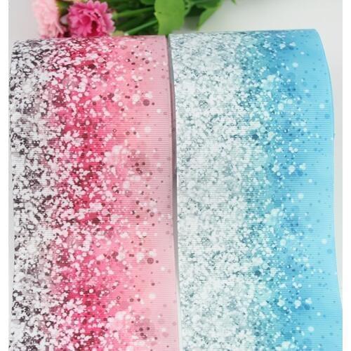 75mm print grosgrain ribbon cheer bow material girl Cheerleaders hair accessories material 5 yards