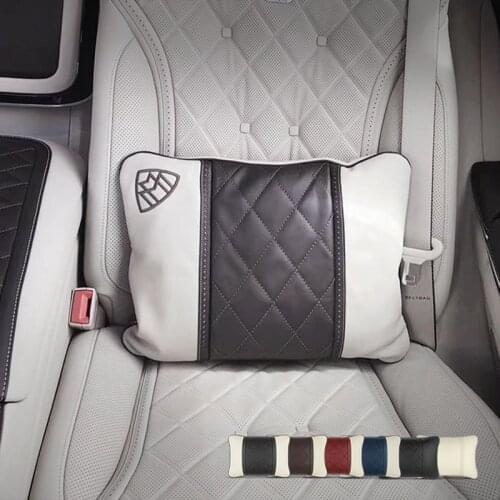 For Mercedes Maybach S-Class headrest NAPPA leather Car Pillows Car Travel Neck Rest Pillow Seat Lumbar pillow car accessories