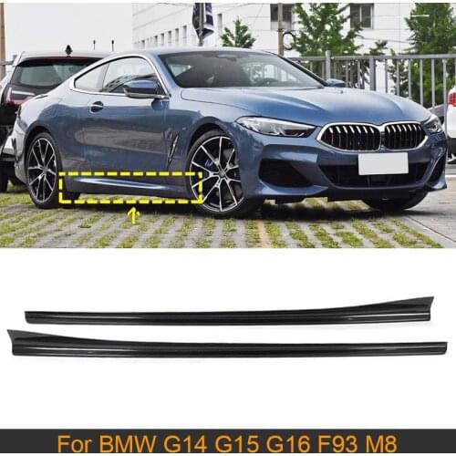 Car Side Skirts Body Kits for BMW 8 Series G14 G15 G16 M Sport F93 M8 2D 4D 2019-2021 Carbon Fiber Side Door Skirts Bodykit