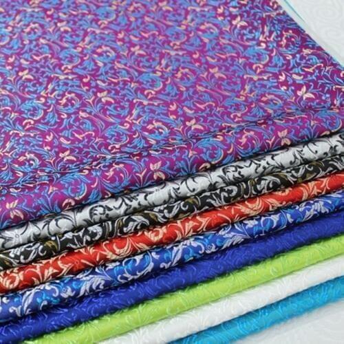 CF60 1 Yard Florals Chinese Traditional Silk Jacquard Brocade Fabric Chinese Style Fabric Costumes Clothing DIY Cushion Fabric