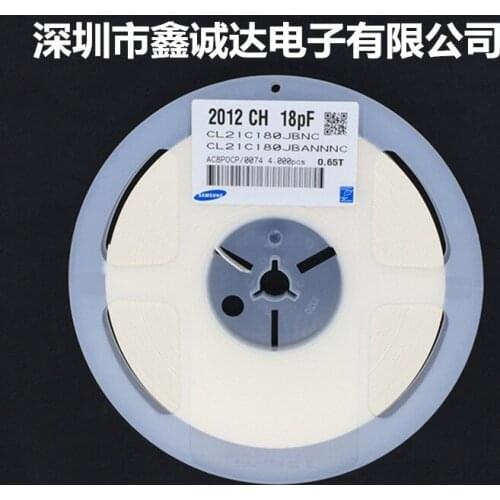CL21C181JBANNNC CL21C180JBANNNC CL21C180GDCNCNC CL21C180GCANNNC CL21C180GBANNNC 0805 18pF 50V 100V 200V C0G ±2% ±5% Chip capacit