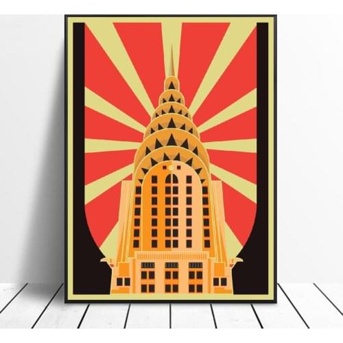 Empire State Building Canvas Painting Wall Art Pictures Prints Home Decor Wall Poster Decoration For Living Room