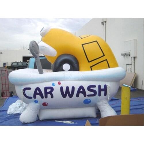 Giant and cute Inflatable advertising replica Inflatable car wash model come with air blower