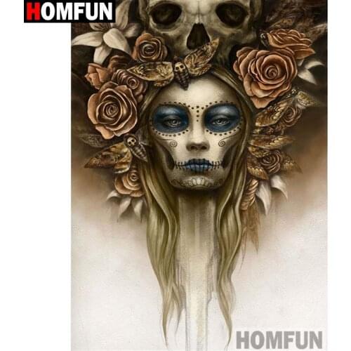 HOMFUN Diy 5d Diamond Painting "Shantou beauty" Cross Stitch Square Round Diamond Embroidery Handwork Rhinestone Art A16053