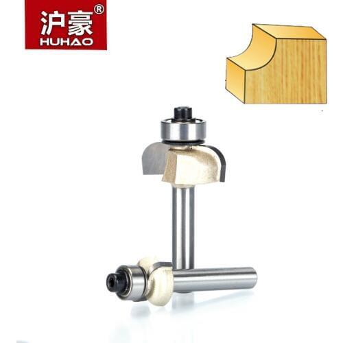 HUHAO 1pc 1/4" 1/2" Shank Classical Cove Bit With Bearing Woodworking Tool 2 Flute Router Bits For Wood Endmill Milling Cutter