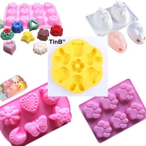 Cake Decorating Tools Silicone Cake Mousse Mold Creative Animal Pattern Mold Bunny Mold Cat Claw Mold Ice Cream Mold Mini Mold