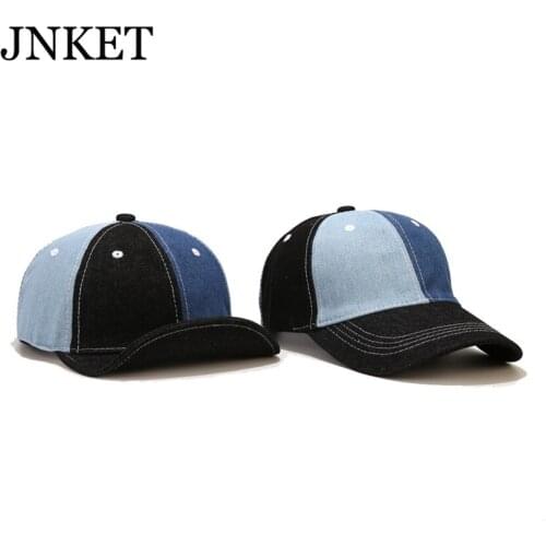 JNKET New Unisex Denim Splicing Baseball Cap Trucker Hat Outdoor Sports Sunhat Gorras Baseball Casquette