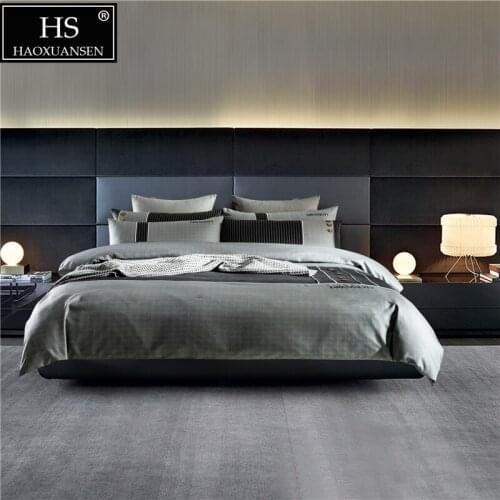 Embroidery Business Bedding Sets 4Pieces DREAM CITY Design Duvet Cover Bed linen Bedrooms Bedsheet/Fitted Sheet Pillow Covers