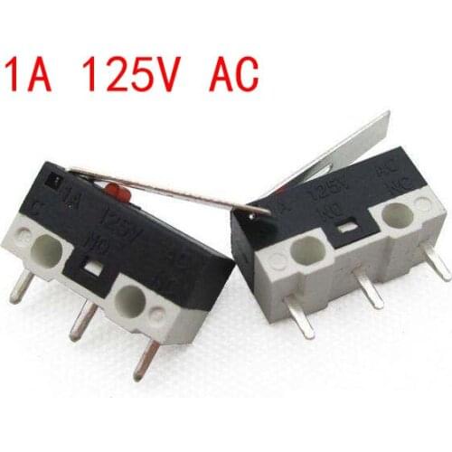 200Pcs Limit Switch Push Button Switch 1A 125V AC Mouse Switch 3Pins Micro Switch Good quality