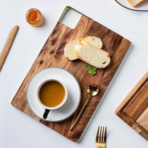 Creative Acacia Wood Cutting Board Eco Natural Solid Wood Japan Style Rectangle Kitchen Chopping Blocks