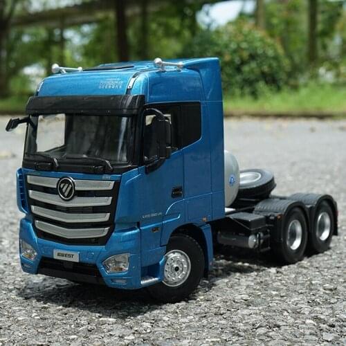 Diecast Alloy 1:24 Foton Auman EST-A LNG Natural Gas Tractor Truck Model Metal Die-Cast & Toy Vehicle for Collection Souvenir