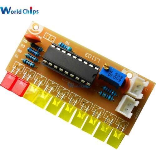 LM3915 10 LED Sound Audio Spectrum Analyzer Level Indicator Kit DIY Electoronics Soldering Practice Set 9V-12V DC For Arduino