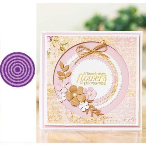 Circle Stitch Metal Cutting Dies Scrapbooking Album Photo Paper DIY Card decorations Craft Embossing Die Cuts 2019 New design