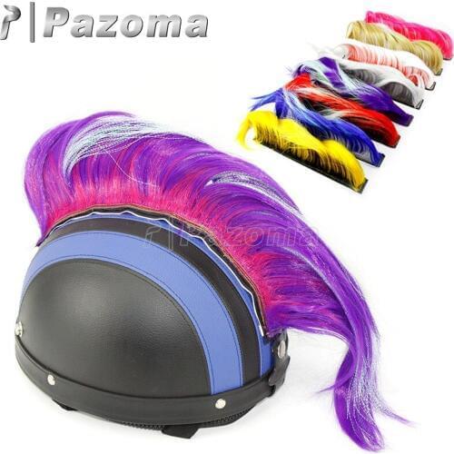 Motorcycle Helmet Mohawk Hair For Outdoor Riding Ski Snowboard Colorful Modeling Wig Bike ATV Dirt Bike Helmet Decoration Hair
