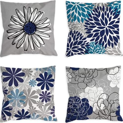 Sweet life Cushion Cover lower Home Decoration Pillow Cover Rustic Style Pillow Case 45*45CM Sofa Cushions Floral kussenhoes