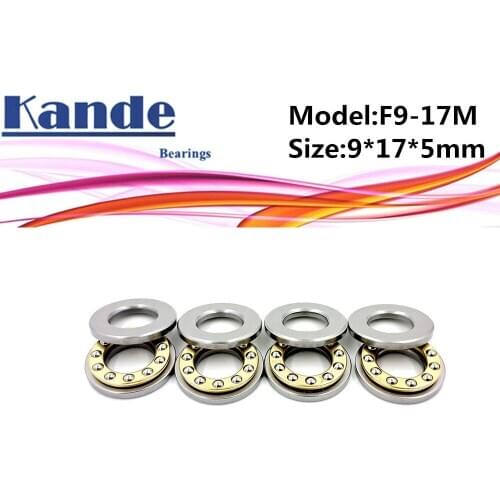 4pcs F9-17M 9x 17 x 5mm F9-17 high quality Miniature planar bearing 9x17x5 mm Axial Ball Thrust Bearing