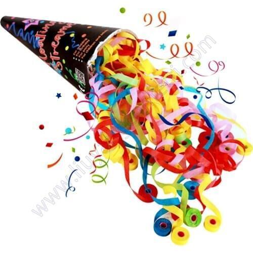 Hand throw Pop Confetti Popper Cannon Wedding Baby Bride Shower Event Party Supplies Birthday Decoration Kid’s Toy streamer cone