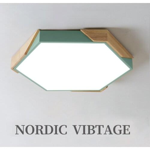 Hexagonal LED Ceiling Light Creative Dimming Living Room Decorative Light Nordic Minimalist Style Bedroom Study Decorative Light