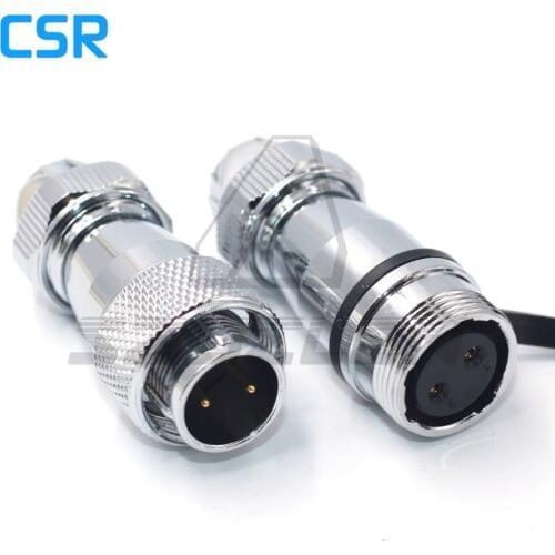 SZJELEN WS16 series waterproof 2 3 4 5 6 7 8 9pin ip67 M16 Docking connector power cable wire plug and socket male and female