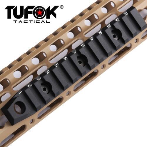 TuFok 13 Slots Tactical Keymod Weaver Rail Section Keymod Picatinny Rail Section with Swivel Socket