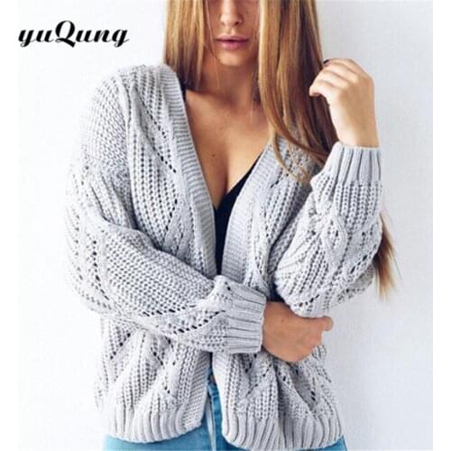 Yuqung Autumn women sweater Cardigan Winter Cape Top batwing Knitted short Sweater Coat Jacket Knitwear ladies outwear jumper