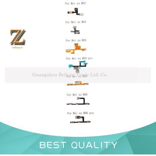 1pcs For Mei zu MX2 MX3 MX4 MX5 MX6 MX4 PRO MX6 PRO Volume Button Flex Cable Power On Off Key Flex Cable Free Russian