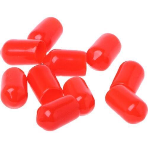 100PCS 6mm Red Protective Cover Rubber Covers Dust Cap For SMA Connector