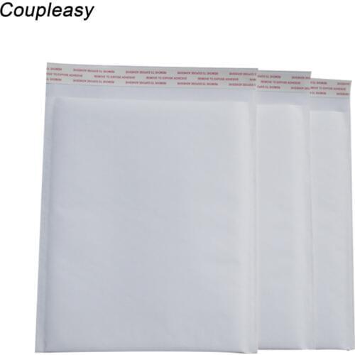 100pcs Wholesale White Bubble Envelope Waterproof Bubble Film Bag Kraft Paper Envelope Padded Mailers Shipping Courier Bag 6size