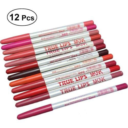 12PCS Lip Liner Pencils Set Multi-Color Lip Liner Makeup Matte Lip Liner Pencil Set Lipliner Pen Makeup Cosmetic Tools