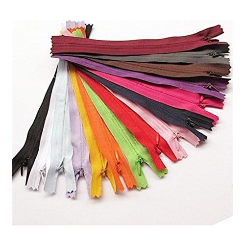 30PCS Invisible Zippers Pillow Garment Dress Clothes Cushion 15 Colors 20 inch 50CM